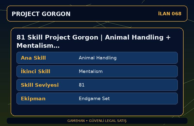 81 Skill Project Gorgon | Animal Handling + Mentalism | Endgame Set | Blacksmithing