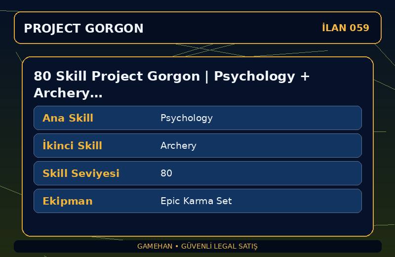 80 Skill Project Gorgon | Psychology + Archery | Epic Karma Set | Alchemy