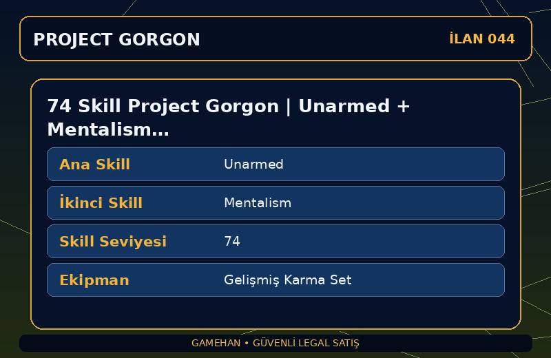 74 Skill Project Gorgon | Unarmed + Mentalism | Gelişmiş Karma Set | Blacksmithing