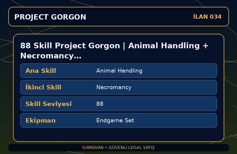 88 Skill Project Gorgon | Animal Handling + Necromancy | Endgame Set | Tailoring
