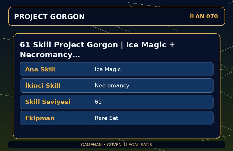 61 Skill Project Gorgon | Ice Magic + Necromancy | Rare Set | Alchemy