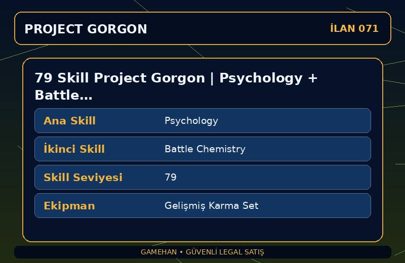 79 Skill Project Gorgon | Psychology + Battle Chemistry | Gelişmiş Karma Set | Cooking