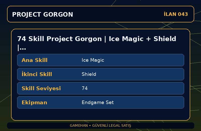 74 Skill Project Gorgon | Ice Magic + Shield | Endgame Set | Tailoring