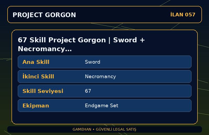 67 Skill Project Gorgon | Sword + Necromancy | Endgame Set | Blacksmithing