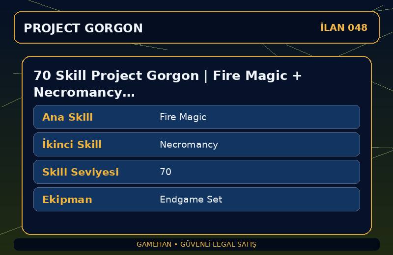 70 Skill Project Gorgon | Fire Magic + Necromancy | Endgame Set | Tailoring