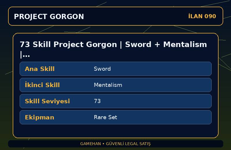 73 Skill Project Gorgon | Sword + Mentalism | Rare Set | Cooking