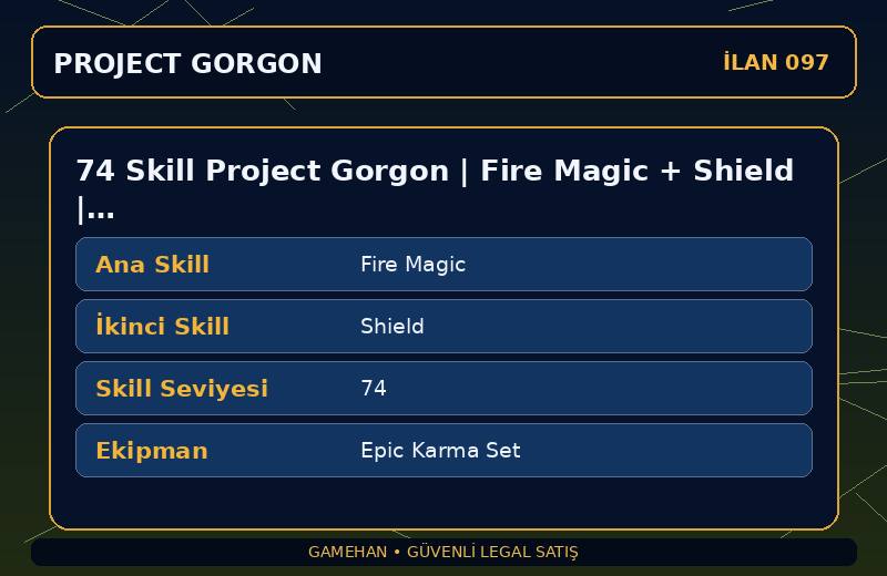 74 Skill Project Gorgon | Fire Magic + Shield | Epic Karma Set | Alchemy
