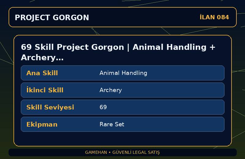 69 Skill Project Gorgon | Animal Handling + Archery | Rare Set | Cooking