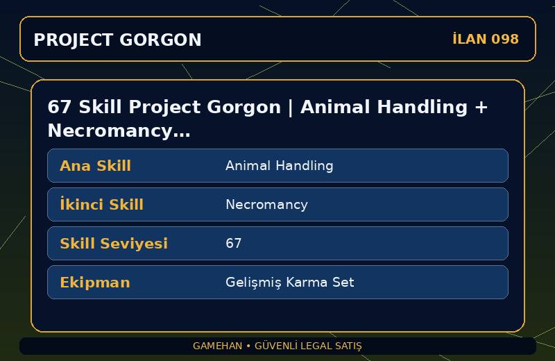 67 Skill Project Gorgon | Animal Handling + Necromancy | Gelişmiş Karma Set | Cooking