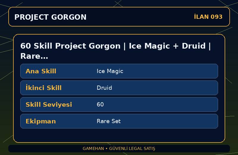 60 Skill Project Gorgon | Ice Magic + Druid | Rare Set | Tailoring