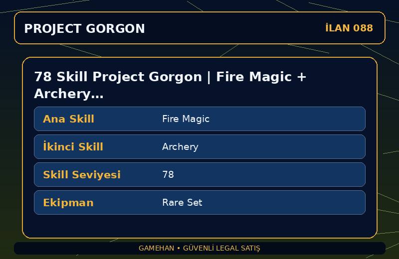 78 Skill Project Gorgon | Fire Magic + Archery | Rare Set | Tailoring