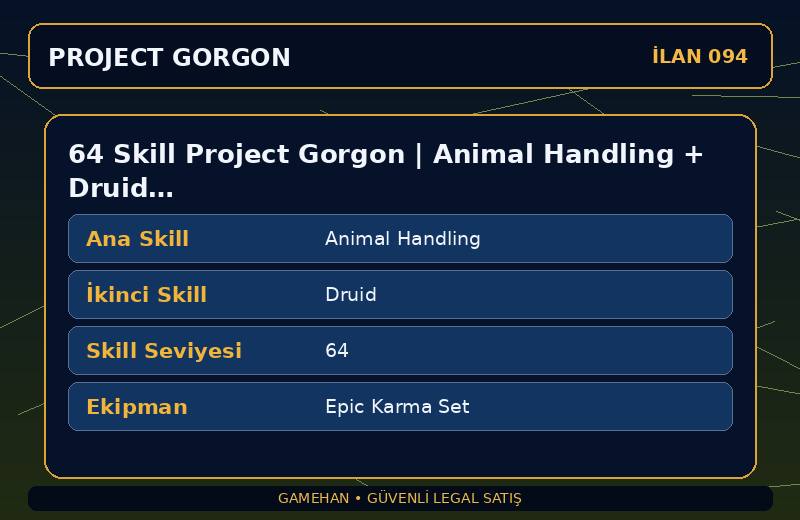 64 Skill Project Gorgon | Animal Handling + Druid | Epic Karma Set | Blacksmithing