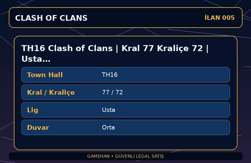 TH16 Clash of Clans | Kral 77 Kraliçe 72 | Usta Lig | Orta Duvar