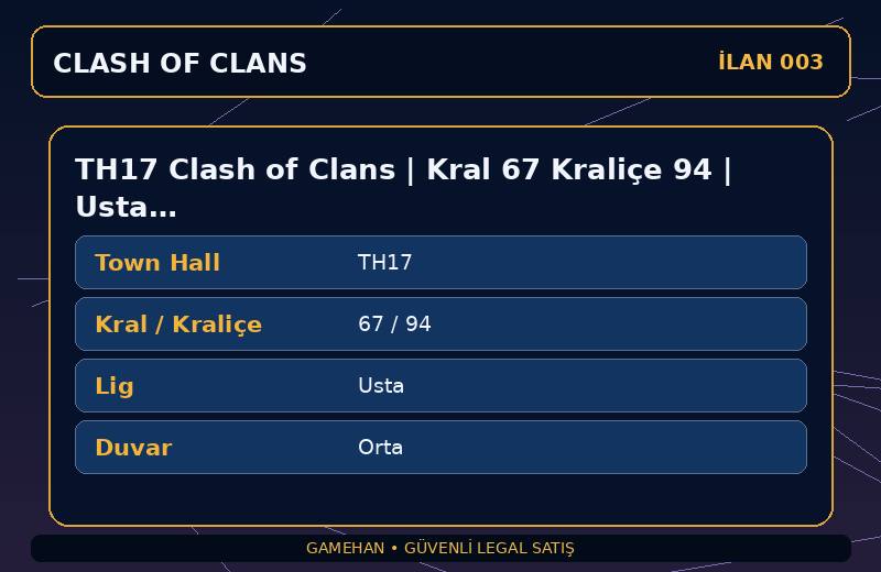 TH17 Clash of Clans | Kral 67 Kraliçe 94 | Usta Lig | Orta Duvar