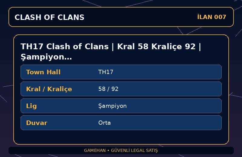 TH17 Clash of Clans | Kral 58 Kraliçe 92 | Şampiyon Lig | Orta Duvar