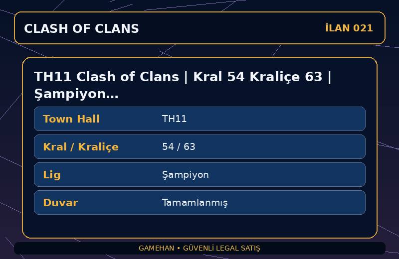 TH11 Clash of Clans | Kral 54 Kraliçe 63 | Şampiyon Lig | Tamamlanmış Duvar