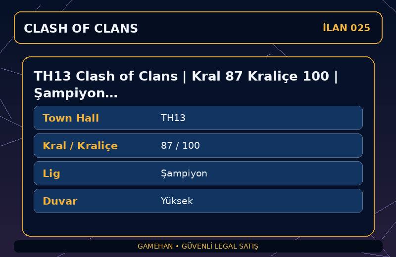 TH13 Clash of Clans | Kral 87 Kraliçe 100 | Şampiyon Lig | Yüksek Duvar