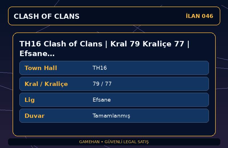 TH16 Clash of Clans | Kral 79 Kraliçe 77 | Efsane Lig | Tamamlanmış Duvar