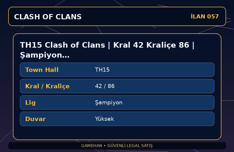 TH15 Clash of Clans | Kral 42 Kraliçe 86 | Şampiyon Lig | Yüksek Duvar