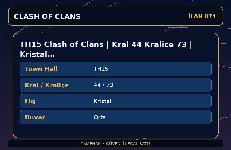 TH15 Clash of Clans | Kral 44 Kraliçe 73 | Kristal Lig | Orta Duvar
