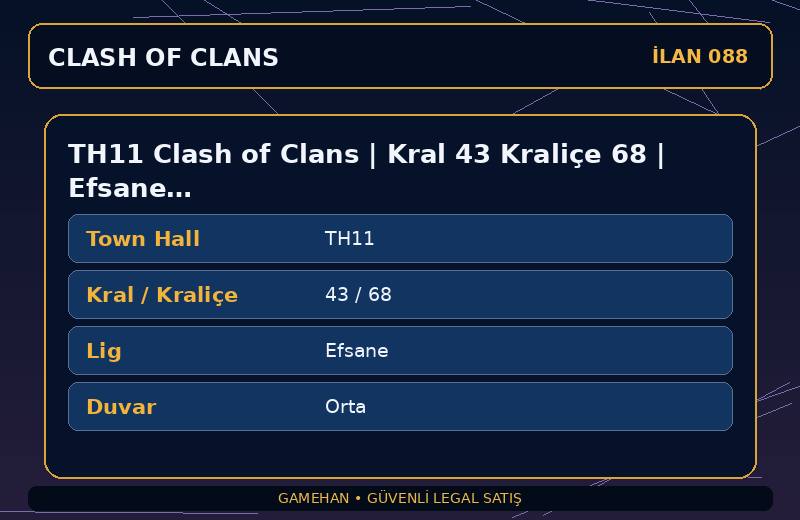 TH11 Clash of Clans | Kral 43 Kraliçe 68 | Efsane Lig | Orta Duvar