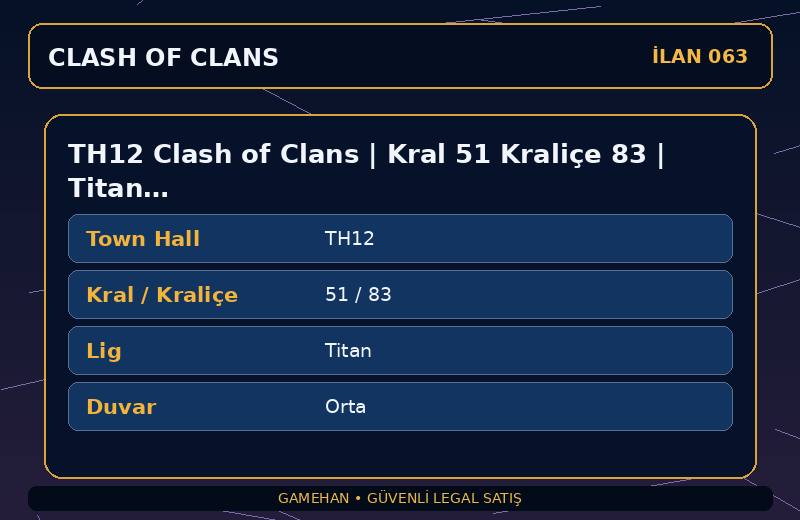 TH12 Clash of Clans | Kral 51 Kraliçe 83 | Titan Lig | Orta Duvar