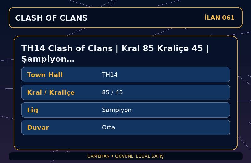 TH14 Clash of Clans | Kral 85 Kraliçe 45 | Şampiyon Lig | Orta Duvar