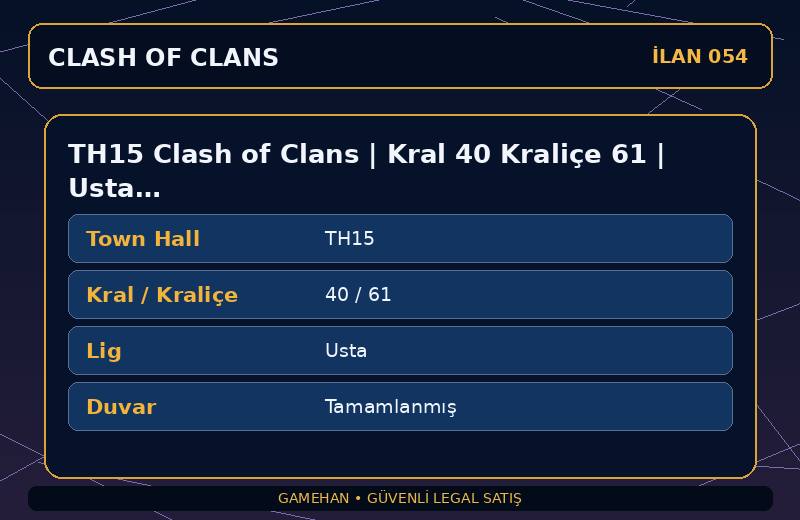 TH15 Clash of Clans | Kral 40 Kraliçe 61 | Usta Lig | Tamamlanmış Duvar