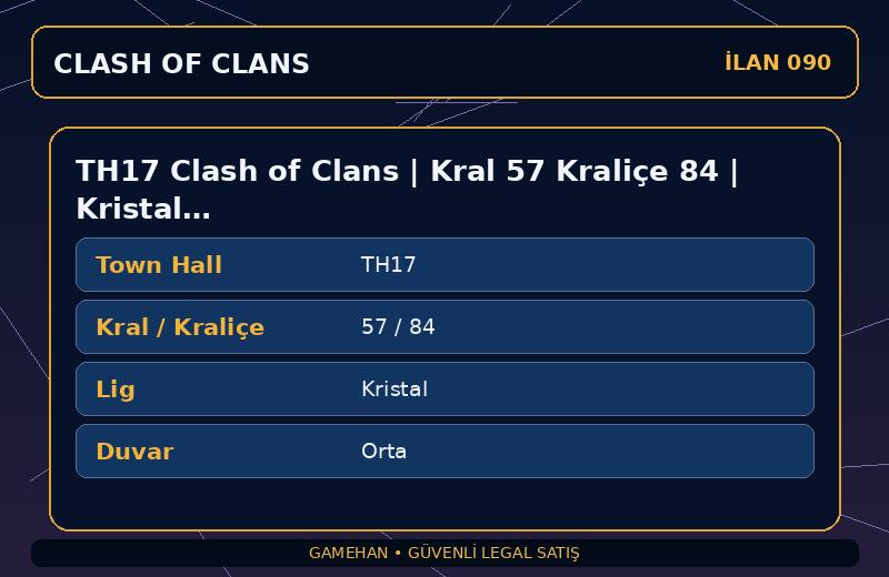 TH17 Clash of Clans | Kral 57 Kraliçe 84 | Kristal Lig | Orta Duvar