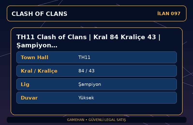 TH11 Clash of Clans | Kral 84 Kraliçe 43 | Şampiyon Lig | Yüksek Duvar