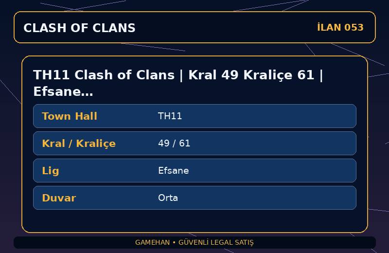TH11 Clash of Clans | Kral 49 Kraliçe 61 | Efsane Lig | Orta Duvar